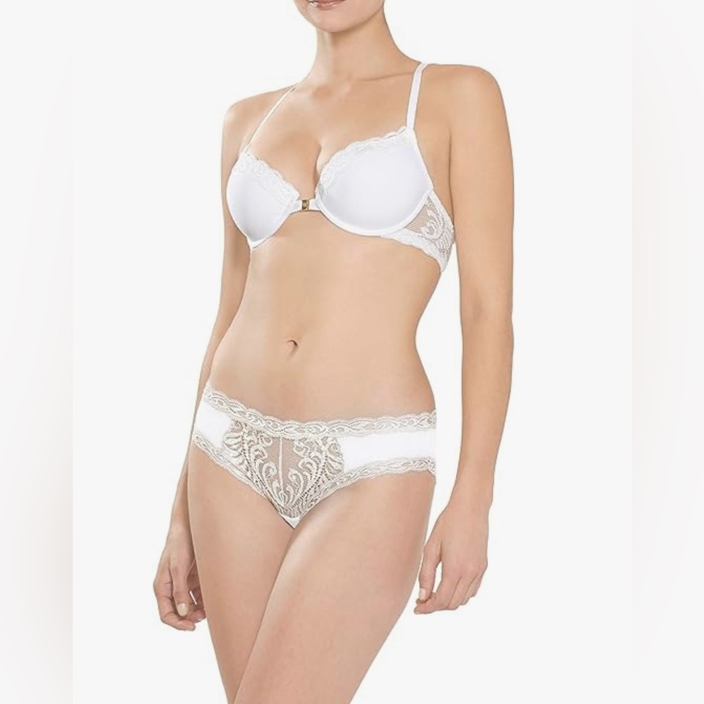 Natori Feathers front close bra white 32D